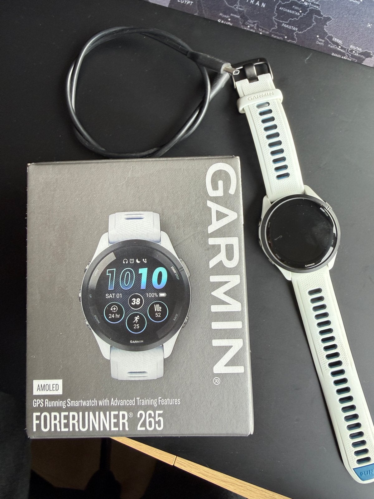 Garmin Forerunner 265 GPS Hardloop Smartwatch, Afstand, Wit, Ophalen of Verzenden, Zo goed als nieuw