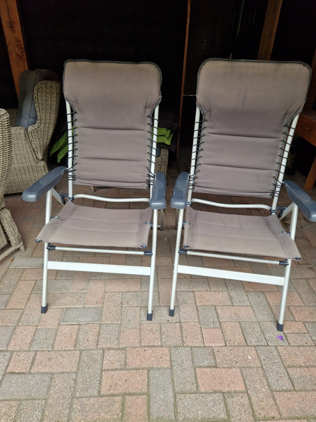 2 campingstoelen met ligstand, Ophalen, Zo goed als nieuw, Campingstoel