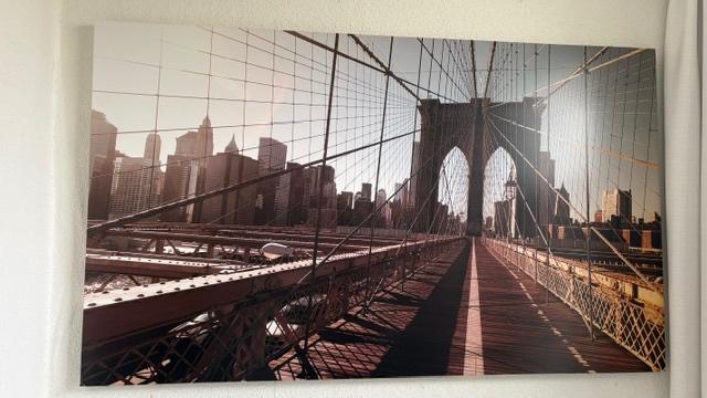 Poster New York Brooklyn Bridge, Ophalen, Zo goed als nieuw, Foto of Poster, 75 cm of meer