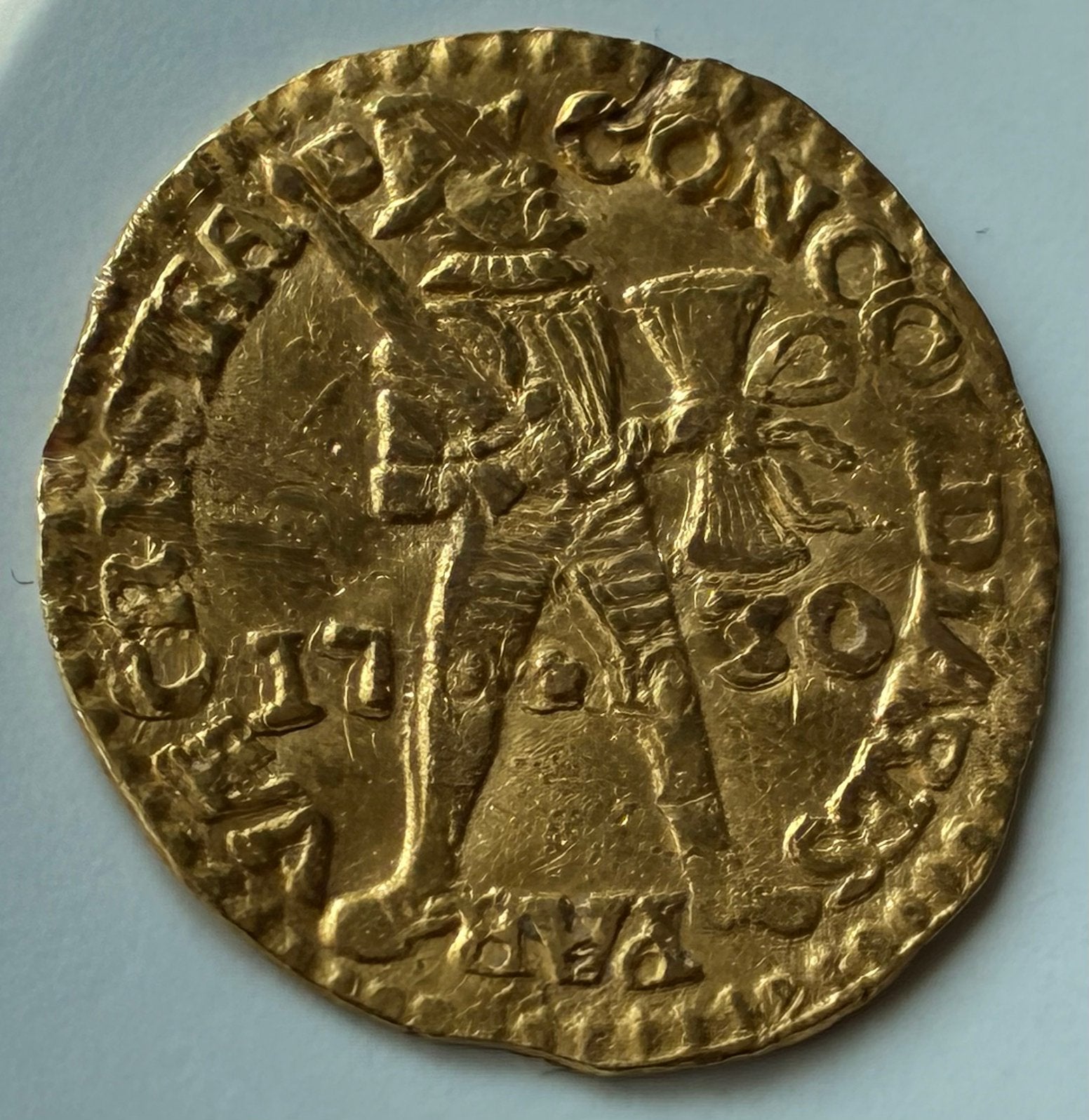 Utrecht, zeer schaarse dukaat goud 1730 (R3)!, Ophalen of Verzenden, Vóór koninkrijk, Overige waardes, Goud