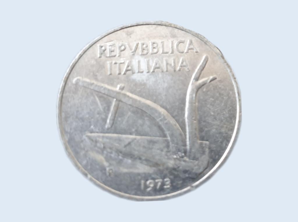 Repubblica Italiana (Italië) 10 lire 1973 ~ NH7302, Ophalen of Verzenden, Italië, Losse munt