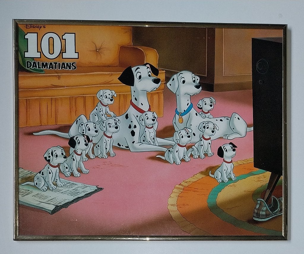 Disney fotolijst 101 Dalmatiërs met glasplaat, Ophalen of Verzenden, Overige figuren, Zo goed als nieuw, Beeldje of Figuurtje
