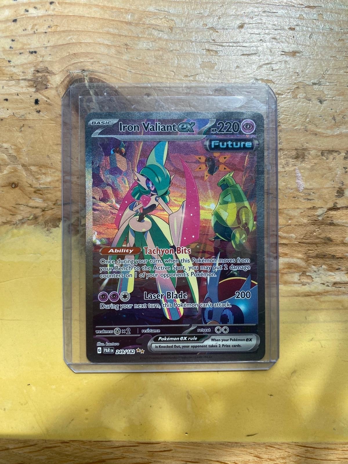 Iron Valiant ex 249/182 - Paradox Rift Pokémon Kaart, Ophalen of Verzenden, Zo goed als nieuw, Losse kaart