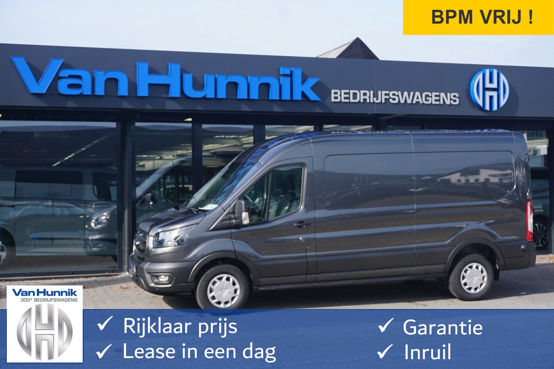 Ford Transit 350L 130PK L3H2 Trend BPM VRIJ! Clima, 12" Sync, Auto's, Voorwielaandrijving, Euro 6, 4 cilinders, 2500 kg