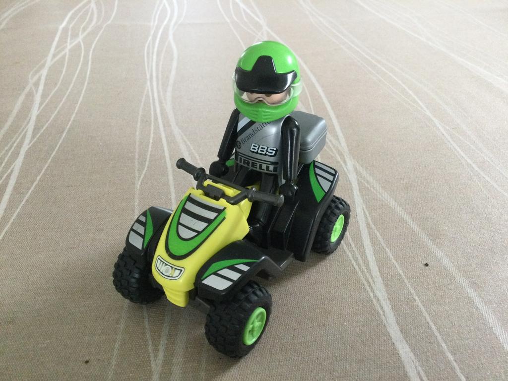 Playmobil groene quad., Ophalen of Verzenden, Zo goed als nieuw