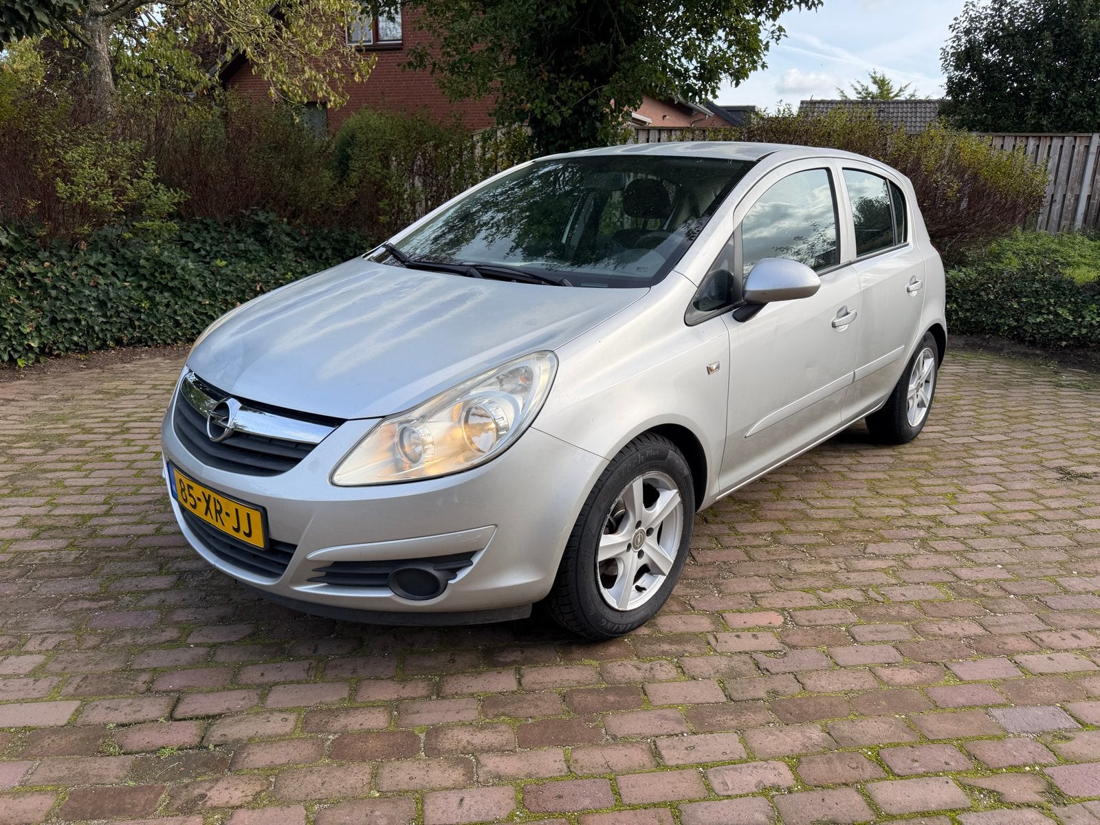 Opel Corsa 1.4 16V 5D 2007 Grijs NL auto NAP AIRCO, Auto's, Voorwielaandrijving, Zwart, 4 cilinders, Origineel Nederlands