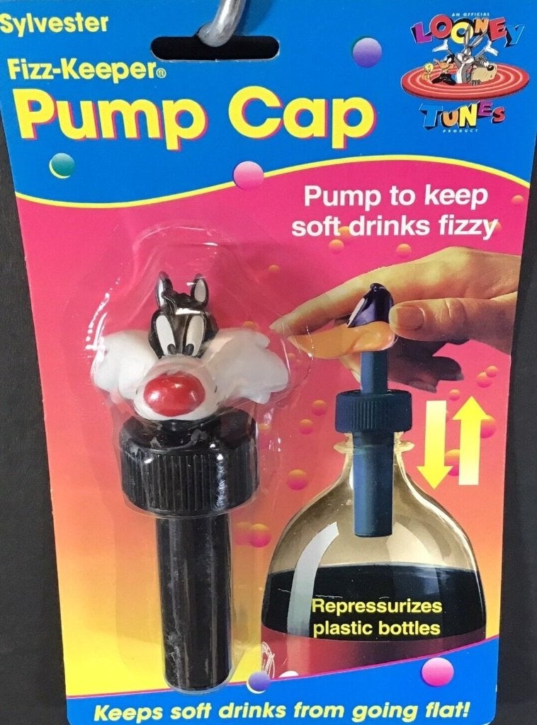 Fizz Keeper Vacuum Pump Cap Sylvester Looney tunes 1994, Ophalen of Verzenden, Nieuw, Overige gebieden, Overige typen