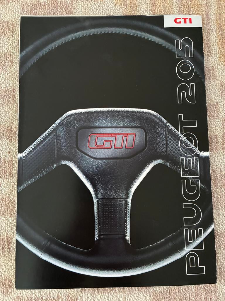 Peugeot 205 GTI brochure 1990, Ophalen of Verzenden, Zo goed als nieuw, Peugeot