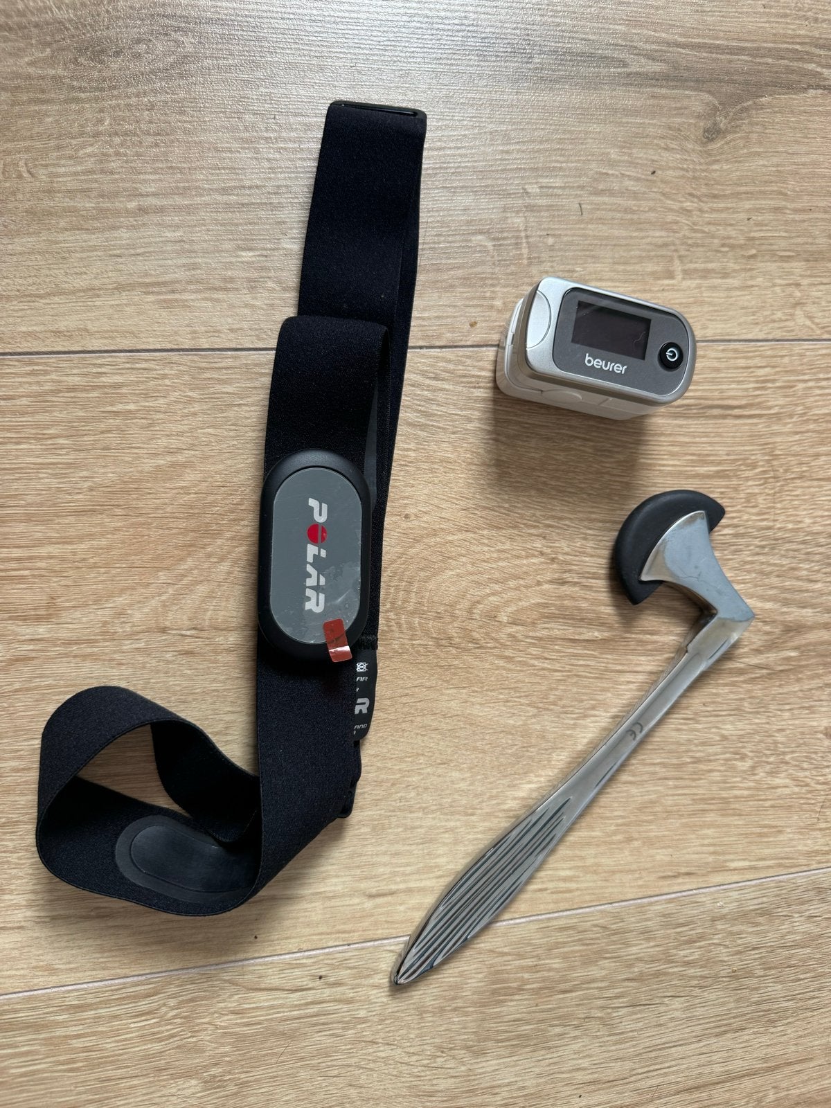 Polar hartslagmeter, Beurer saturatiemeter, reflexhamer, Ophalen of Verzenden, Gebruikt, Polar, Met borstriem