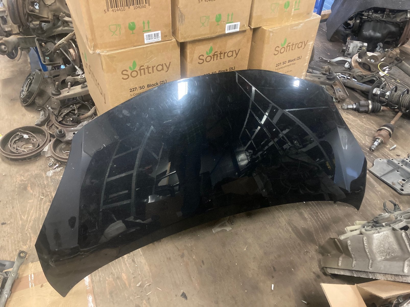 Toyota Aygo 2012-2014 motorkap in 211 kleurcode zwart, Ophalen, Ta, Voor, Yo