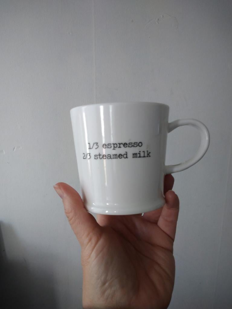 Riviera maison latte macchiato beker, Ophalen of Verzenden, Gebruikt, Overige stijlen, Kop(pen) en/of Schotel(s)