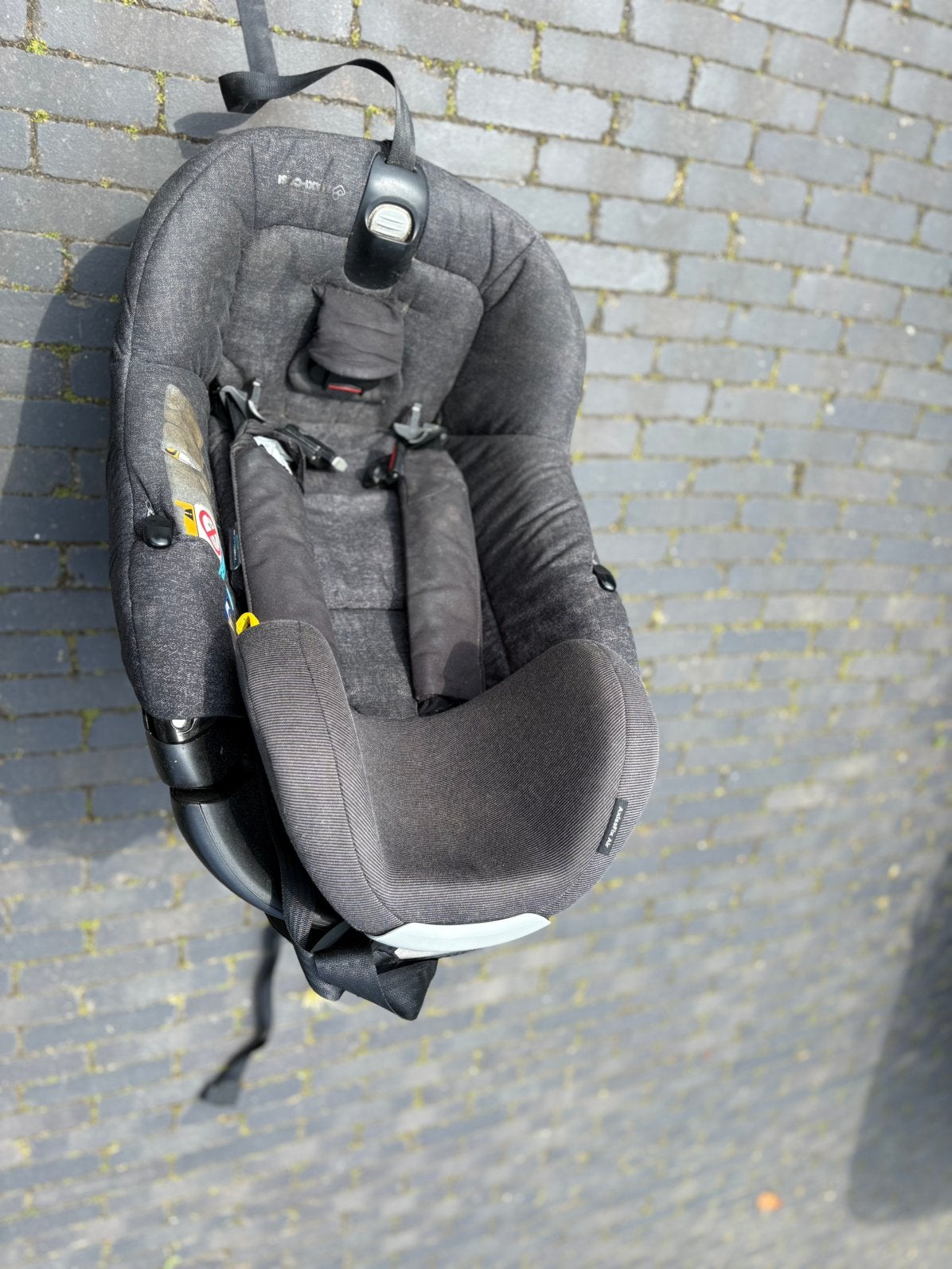 Autostoel maxicosi donkergrijs, Ophalen, Gebruikt, 9 t/m 18 kg, Zijbescherming