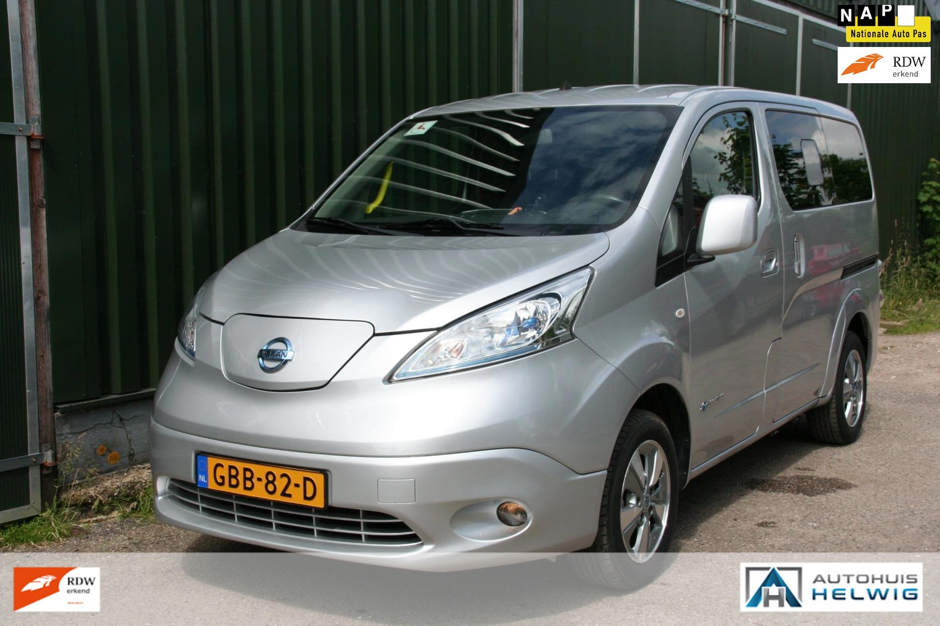 Nissan E-NV200 Evalia 100 % ELEC 5 PEROONS + ROLSTOEL / INVA, Auto's, Nissan, Stof, Gebruikt, Zwart, 1594 kg