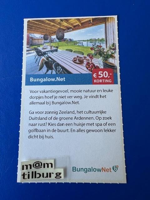 Bungalow.Net  €50,00 korting tot 1-7-2027, Tickets en Kaartjes, Drie personen of meer, Kortingsbon, Bungalowpark