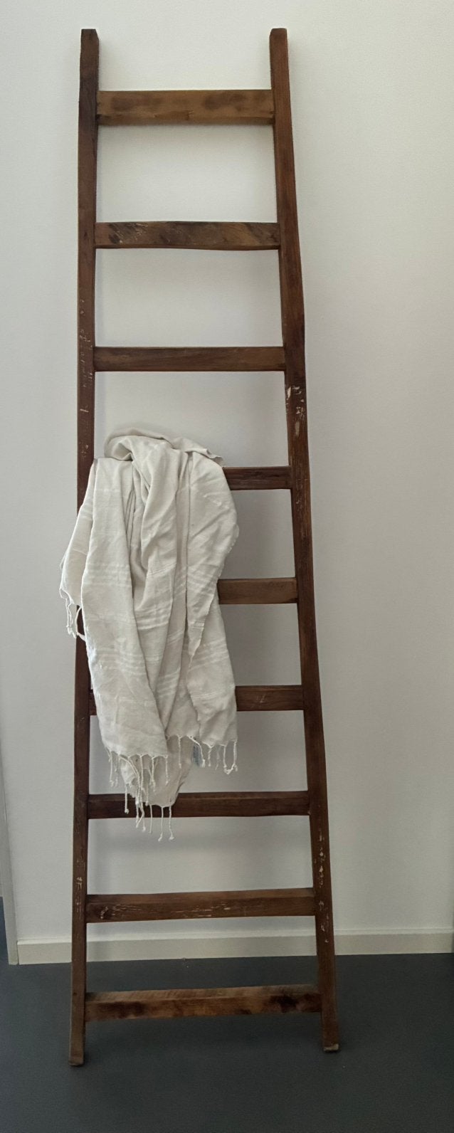 Decoratieve  ladder teak, Huis en Inrichting, Woonaccessoires | Kamerschermen, Ophalen, Gebruikt