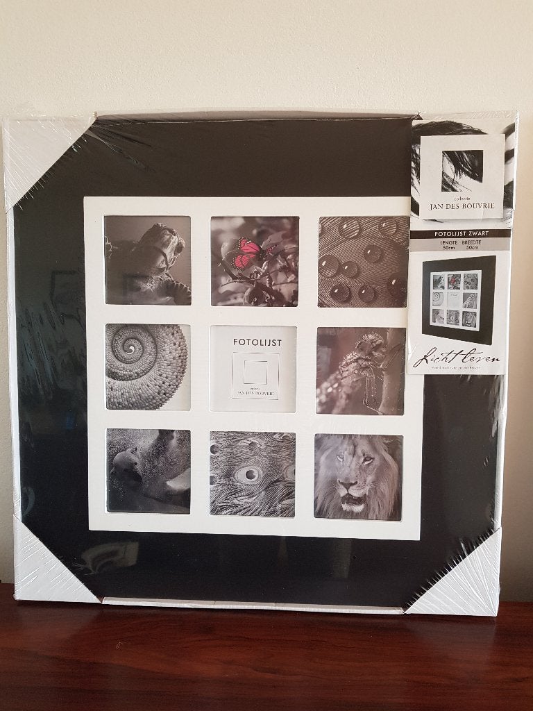 Fotolijst 50x50cm, NIEUW! Uit de Jan des Bouvrie-collectie!, Zwart, Nieuw, Ophalen of Verzenden, Ingelijst