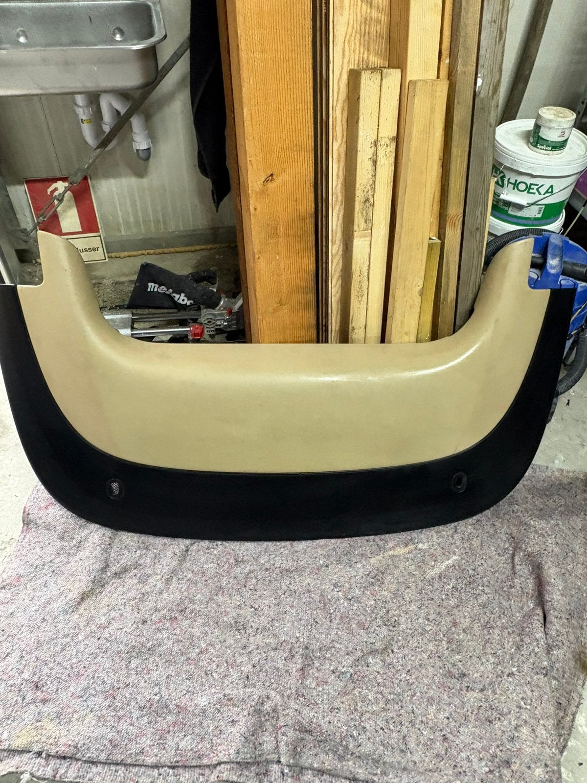 Saab 9-3 OG cabrio tonneau cover beige/zwart, Ophalen, Gebruikt, Achterklep, Voor