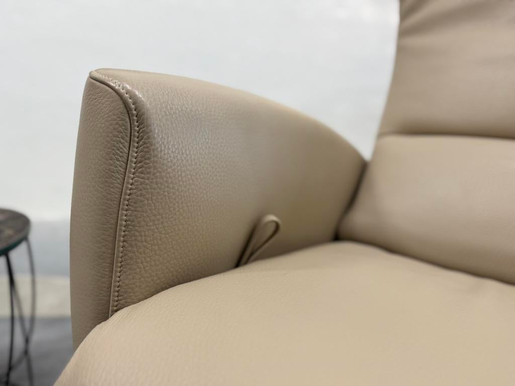 Showmodel Jori Vinci 3295 Relaxfauteuil Beach leer, Jori, Nieuw, Ophalen of Verzenden, Leolux Harvink Rolf Benz Design on Stock Eyye Montis