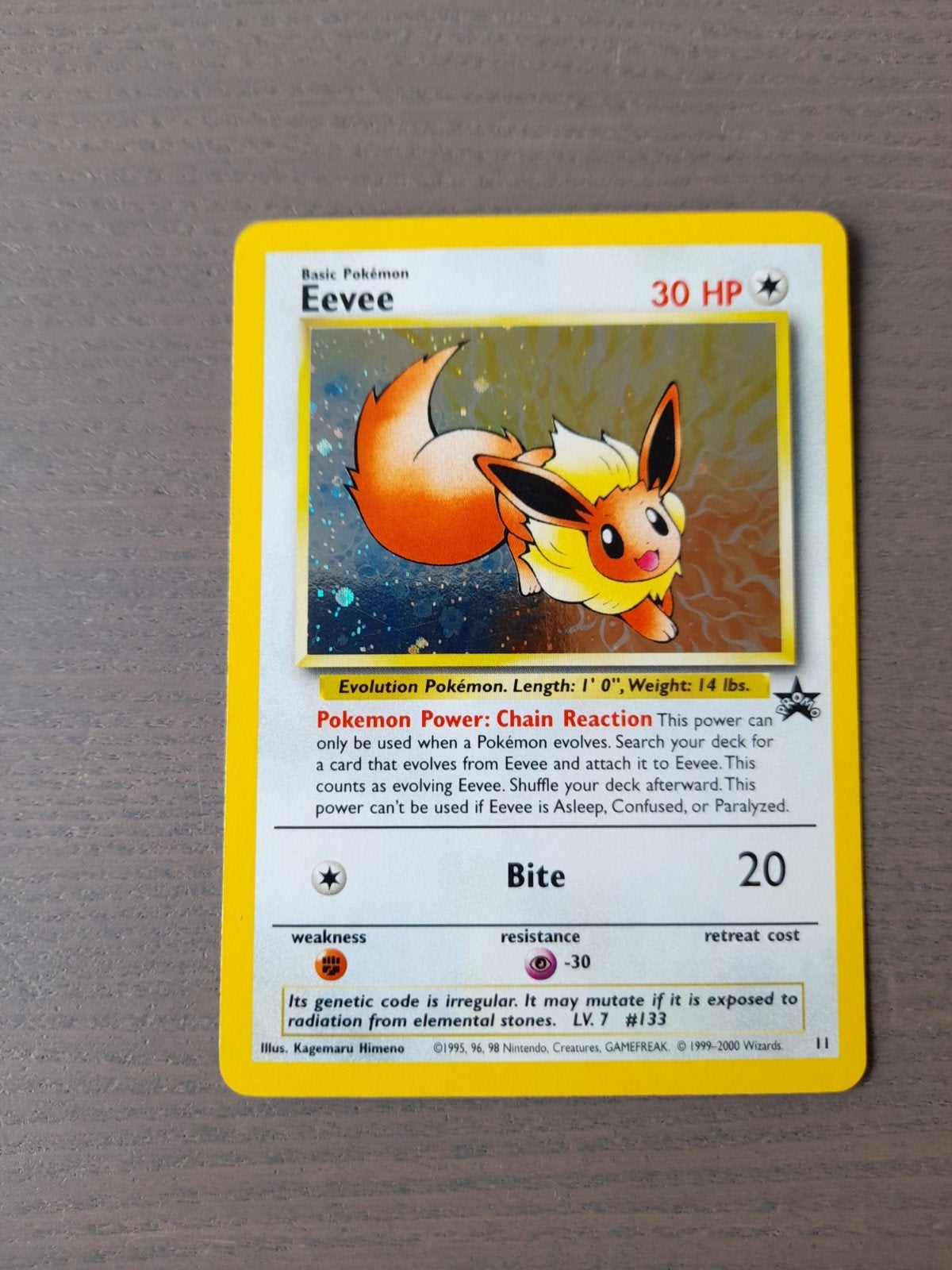Promo 11 eevee holo, Ophalen of Verzenden, Gebruikt, Losse kaart, Foil