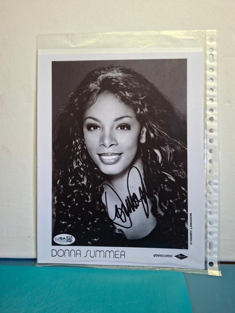 DONNA SUMMER SINGER USA, Verzenden, Zo goed als nieuw, Foto of Kaart, Gesigneerd