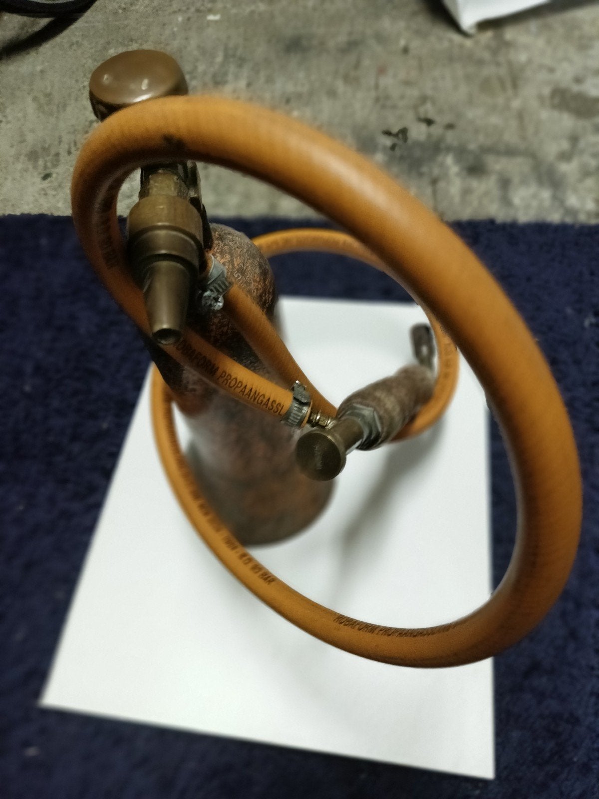 gasfles met brander, Ophalen, Gebruikt