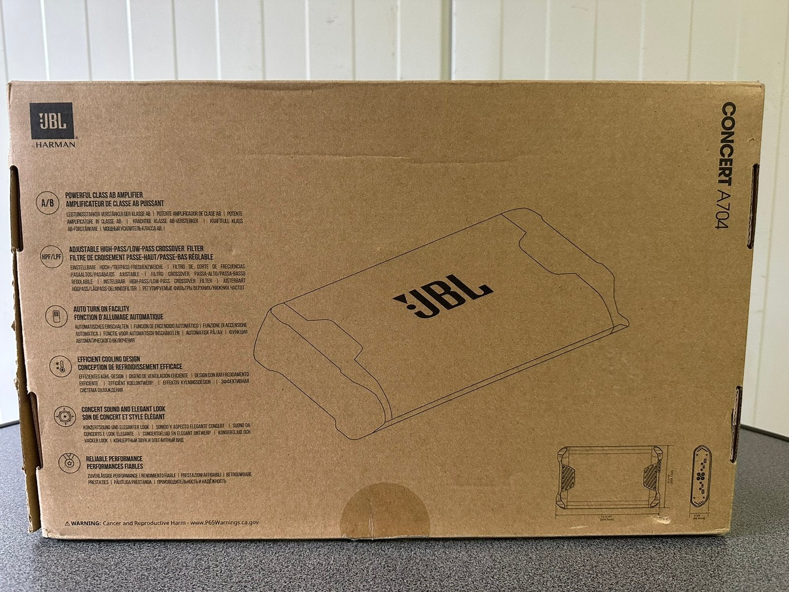 JBL Concert A704 4-kanaals auto-versterker klasse AB - auto, Ophalen of Verzenden, Zo goed als nieuw