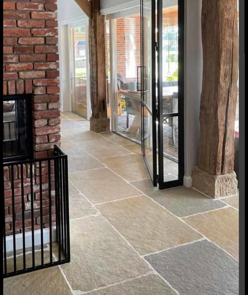 AKTIE DEZE WEEK! BOURGONDISCHE DALLEN RAW CHATEAU 60X90CM, Ophalen of Verzenden, Nieuw, 75 m² of meer