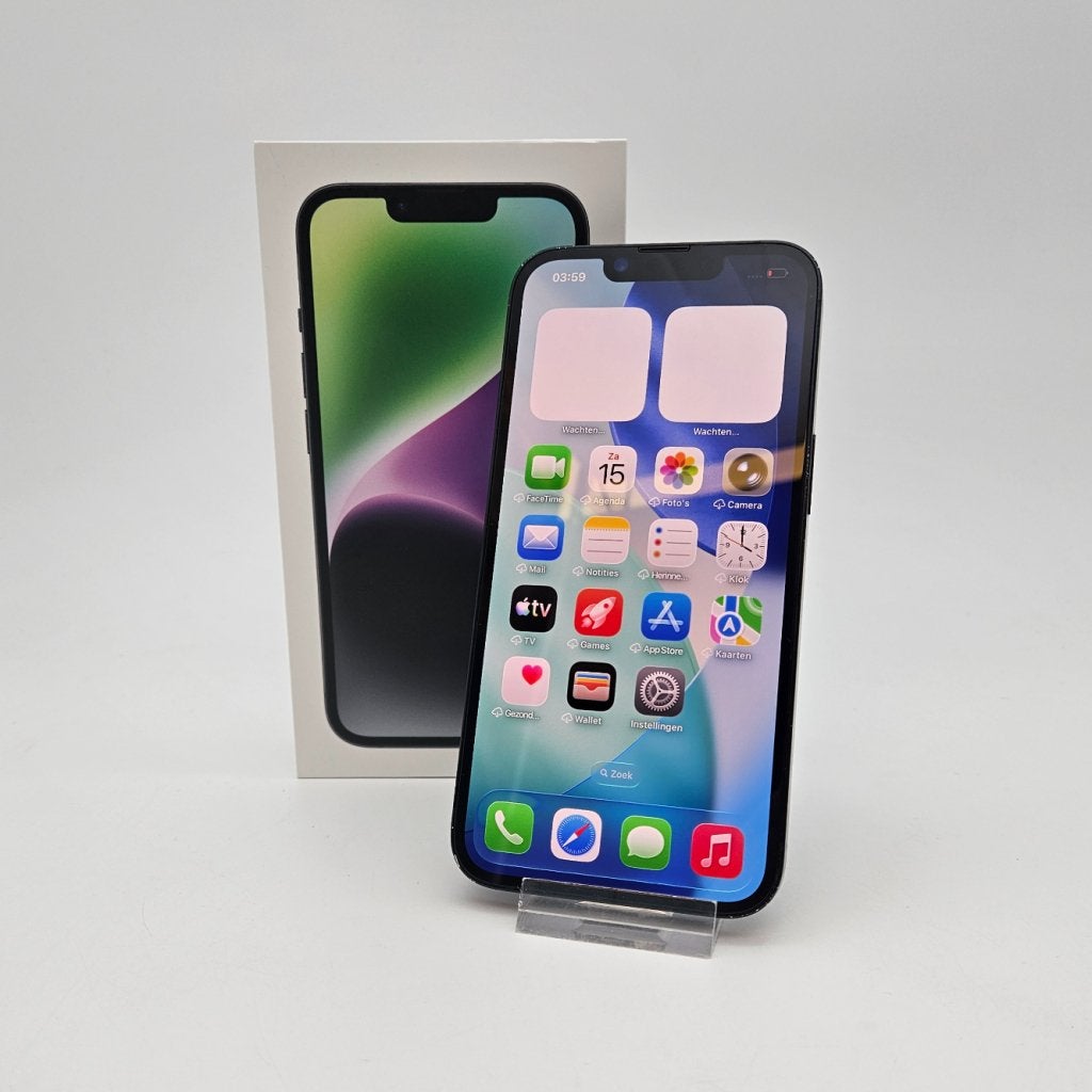 iPhone 14 128GB Midnight in Nette Staat - Batterij 86%, Apple, Zo goed als nieuw, Support@apple.com, One Apple Park Way
Cupertino, CA 95014
United States