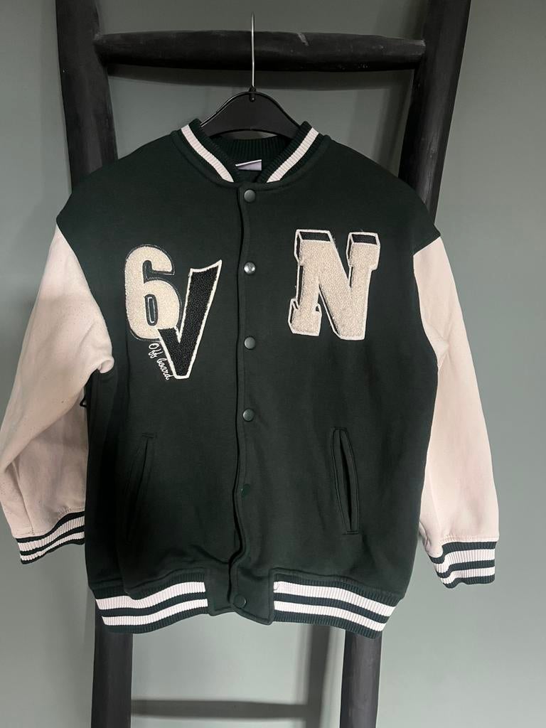 Zara Baseball jacket crème groen 140 jacket jasje jas, Kinderen en Baby's, Verzenden, Gebruikt, Jongen, Jas