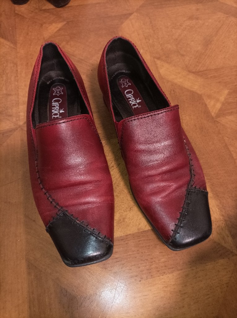 Caprice leren Pumps maat 7 G= 40.5 G rood, Pumps, Ophalen of Verzenden, Zo goed als nieuw, Caprice