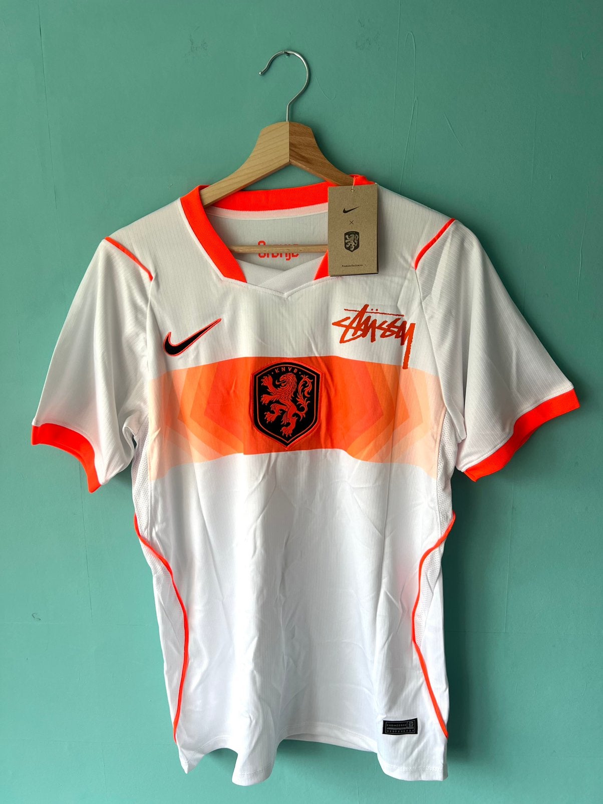Nederlands elftal uitshirt WK 2026 Stüssy  Maat S, Wit, Nieuw, Ophalen of Verzenden, Nike