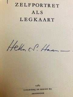 Gesigneerd Hella S. Haasse, Zelfportret als legkaart, Ophalen of Verzenden, Gelezen, Hella S. Haasse, Nederland