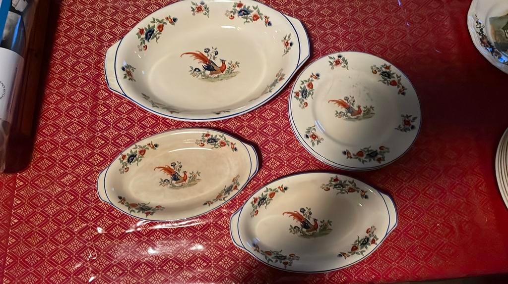 Vintage servies uit Engeland met Fazanten, Ophalen