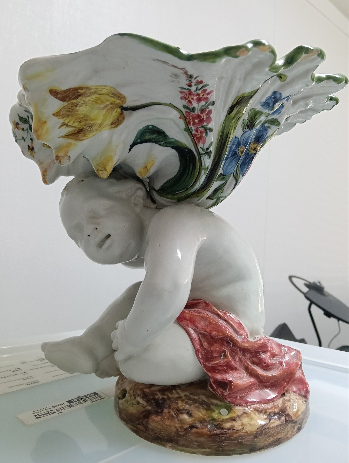 Antoniou Nova Keramiek Putto met Bloemen Schaaltje, Antiek en Kunst, Ophalen of Verzenden
