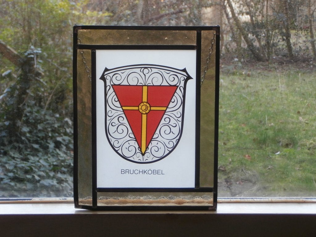 Gebrandschilderd Bruchköbel Germany raamhanger glas-in-lood, Ophalen of Verzenden