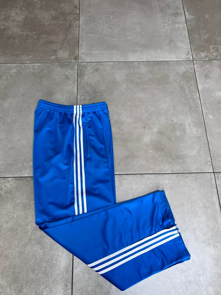 ADIDAS FIREBIRD BLAUWE TRAININGSBROEK BROEK MAAT L, Blauw, Maat 42/44 (L), Ophalen of Verzenden, Zo goed als nieuw