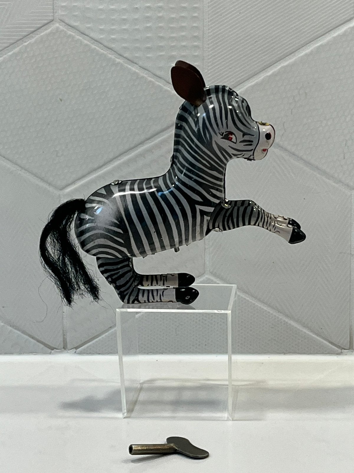 Vintage Blikken speelgoed opwind wond-up Zebra MS 505 China, Verzamelen, Speelgoed, Verzenden, Gebruikt