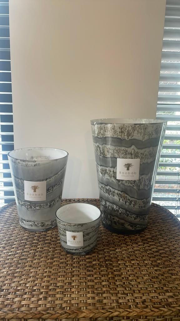 3 Baobab kaarsen/vazen Sand Atacama, Overige materialen, Overige kleuren, 25 tot 50 cm, Ophalen of Verzenden