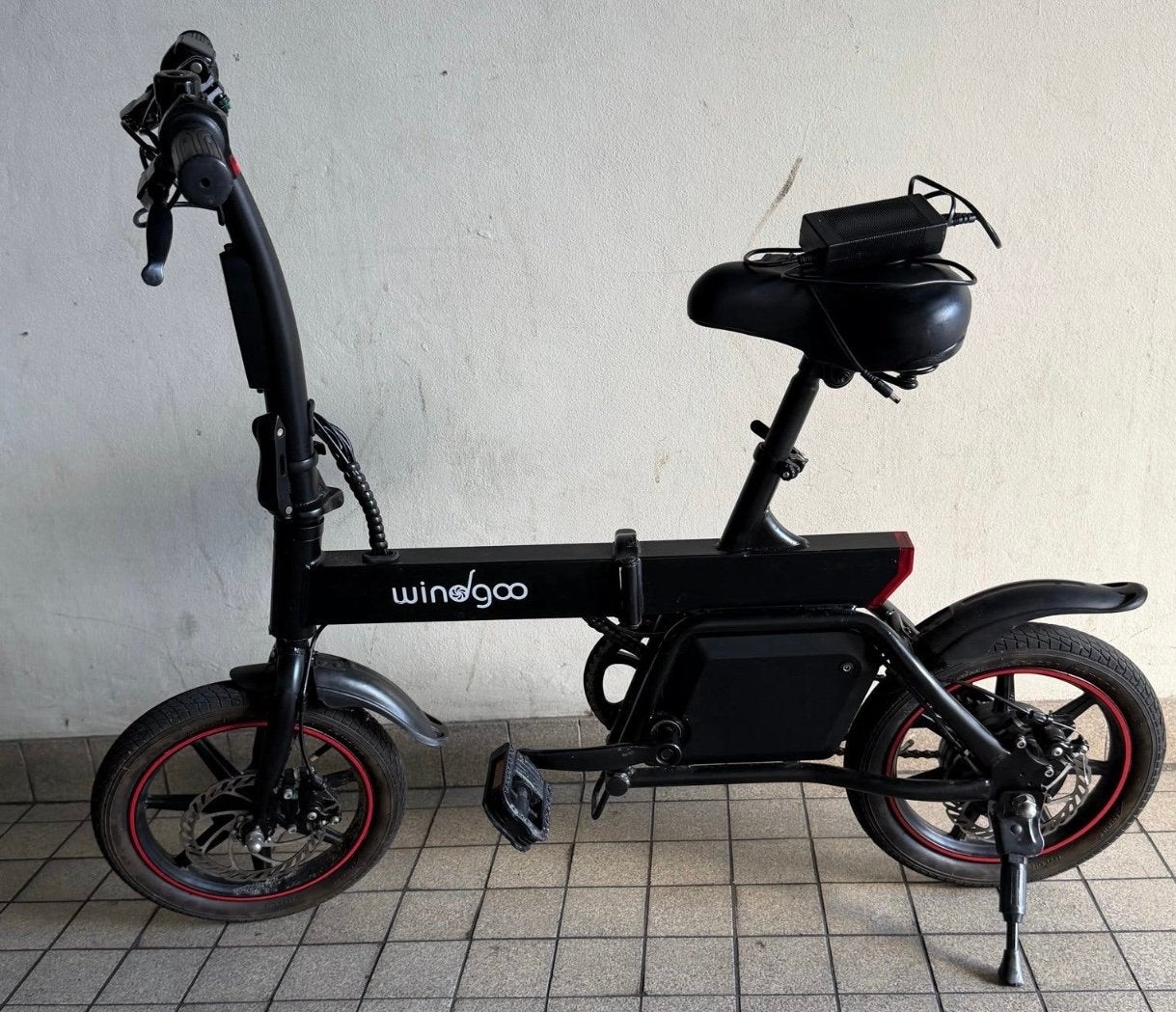 Windgoo opvouwbare elektrische fiets  14 inch., Overige merken, Minder dan 14 inch, Ophalen of Verzenden, Zo goed als nieuw
