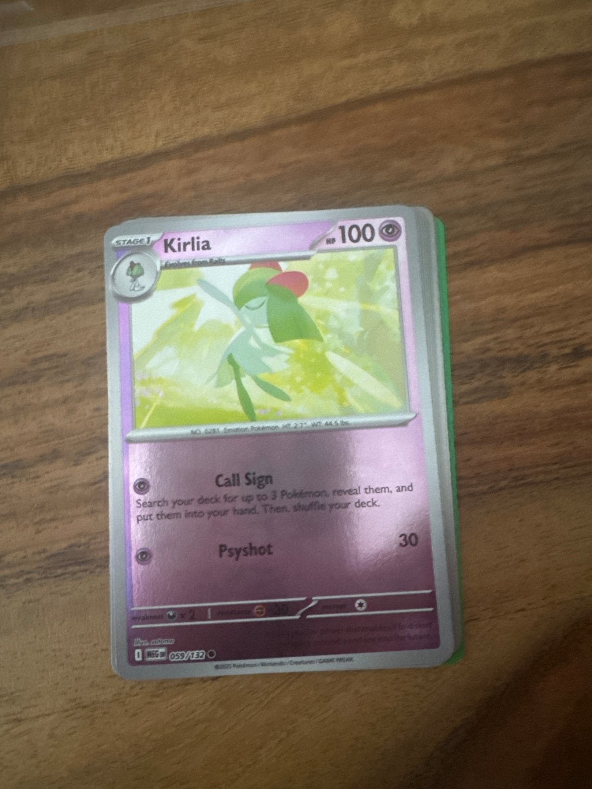 Kirlia Pokémon Kaart 059/132 - Stage 1, Ophalen of Verzenden, Gebruikt, Losse kaart