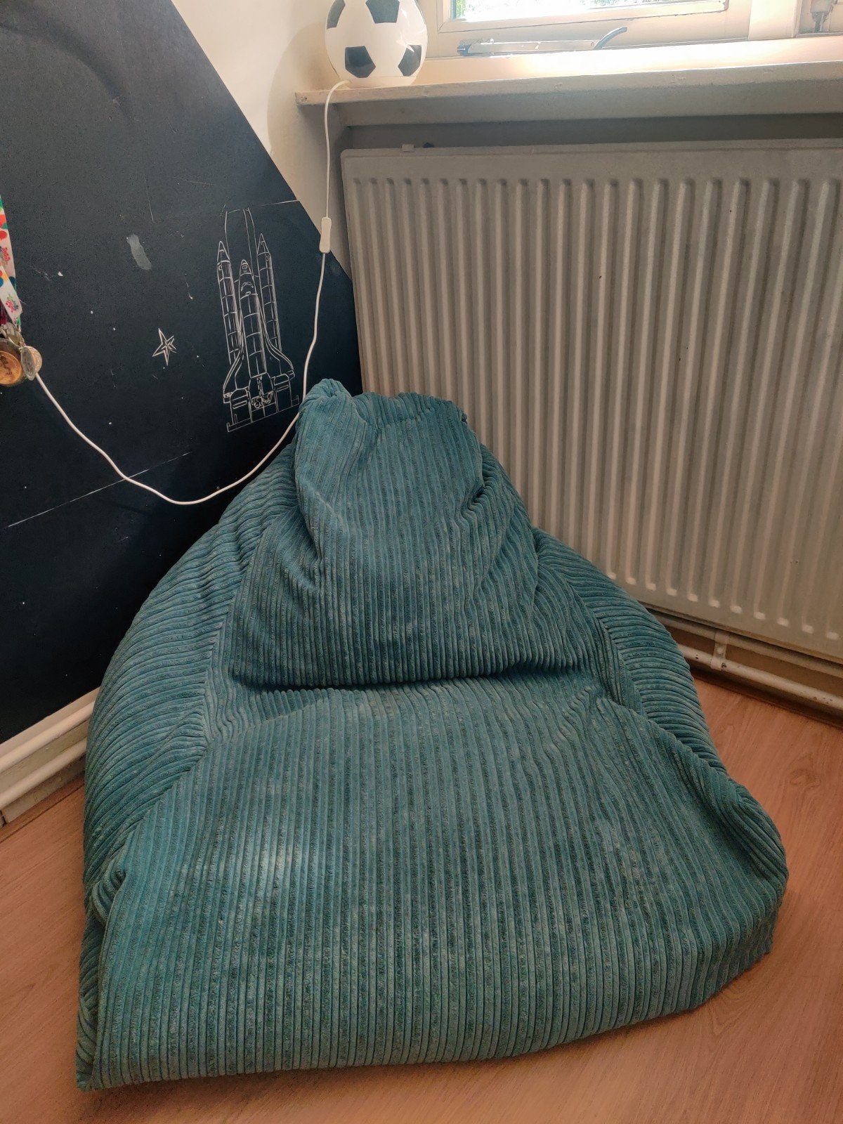 Lounge Pug Zitzak, Huis en Inrichting, Ophalen, Gebruikt, Blauw, Zitzak