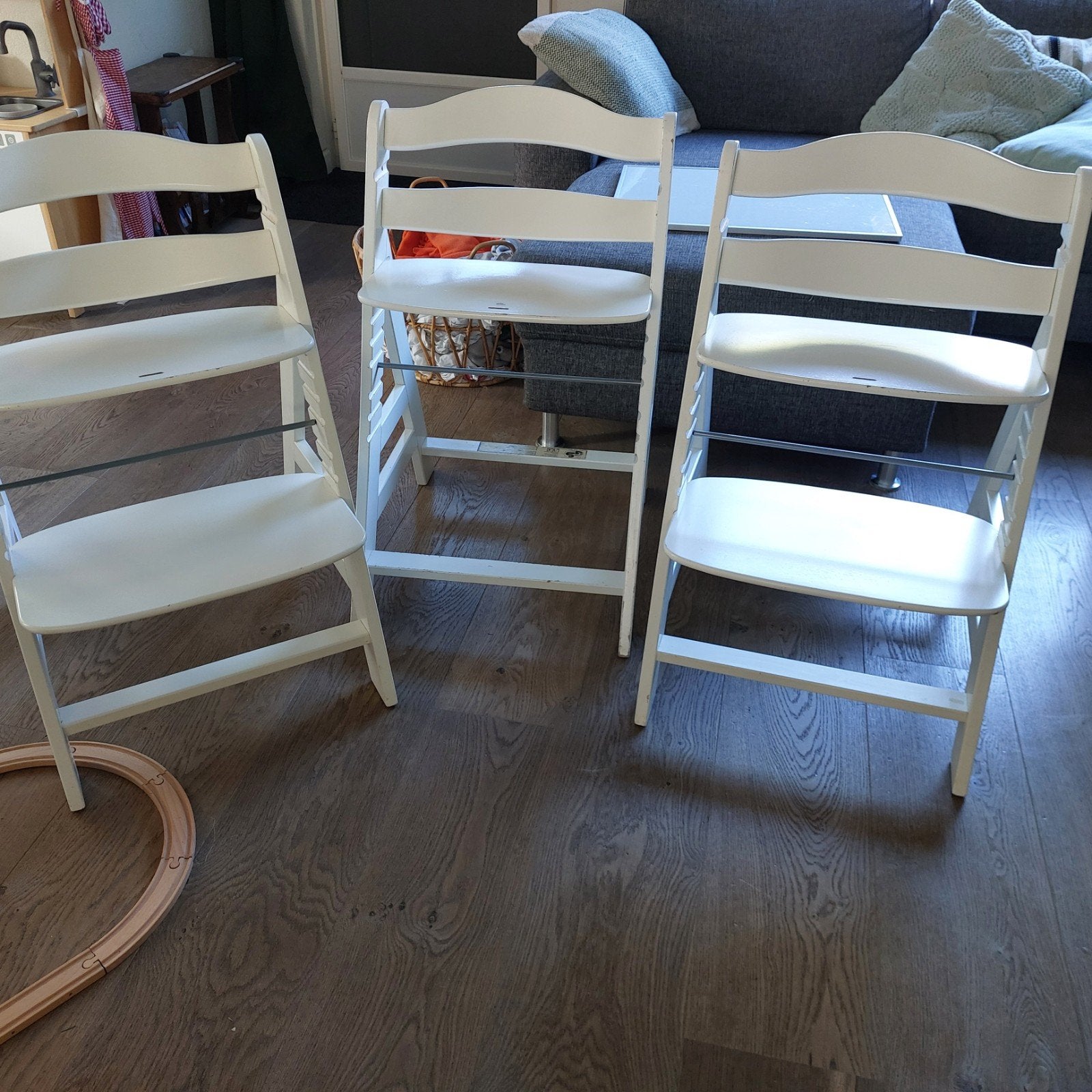 Hauck trip-trap stoel, Ophalen, Gebruikt, Drie, Wit
