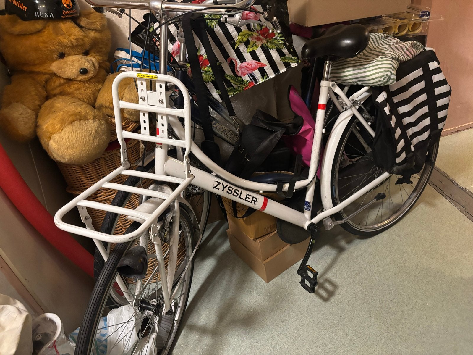 Zyssler Damesfiets met voordrager, Fietsen en Brommers, Overige merken, Velgrem, Versnellingen, Ophalen of Verzenden