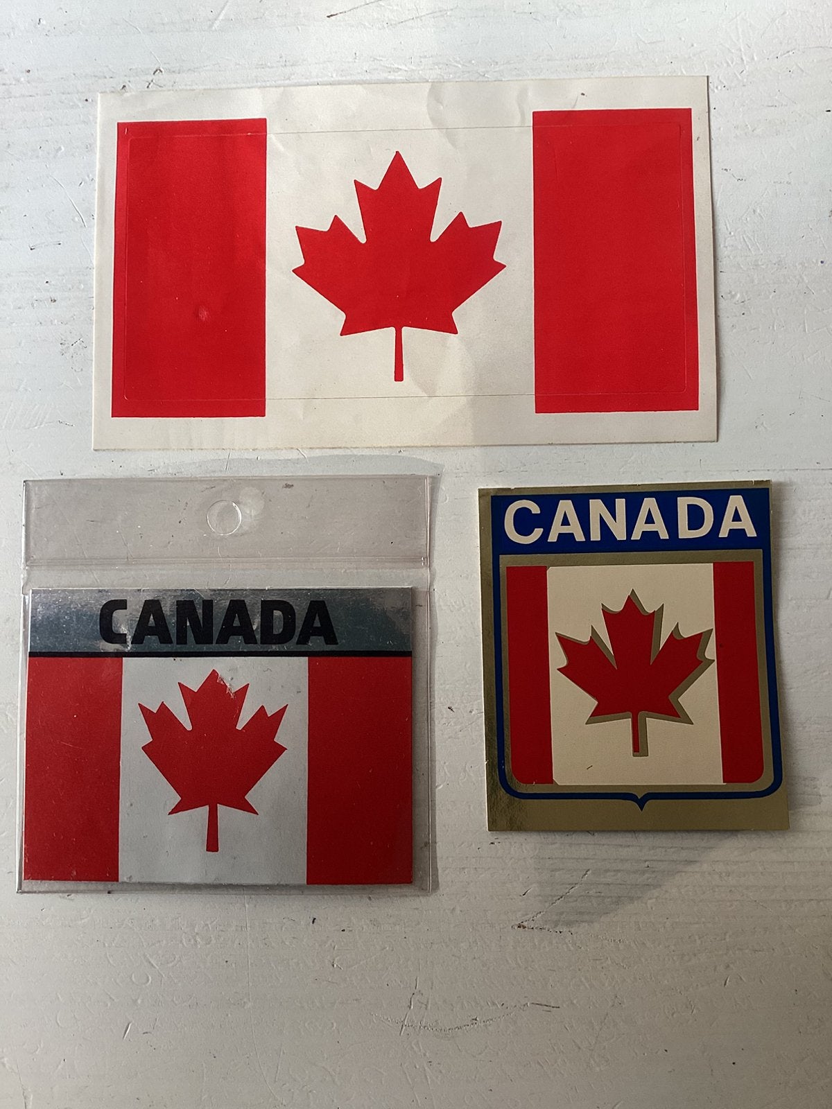 3 stickers Canada, Verzenden, Zo goed als nieuw