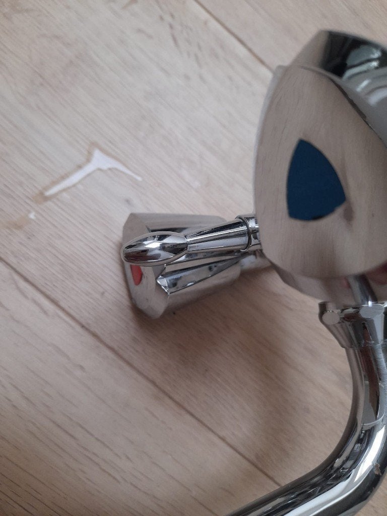 Grohe Douchekraan/ badmengkraan + omstelknop - LET OP:12 cm!, Ophalen of Verzenden, Gebruikt, Chroom, Kraan