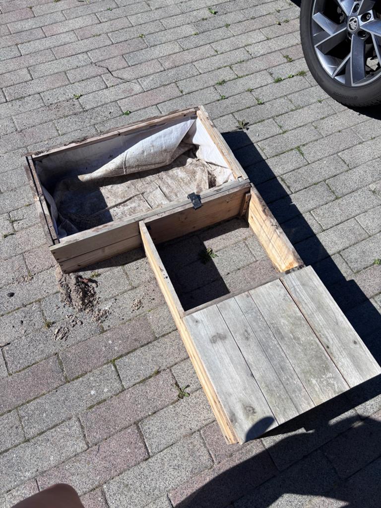 Zandbak met deksel - gratis af te halen, Ophalen, Gebruikt