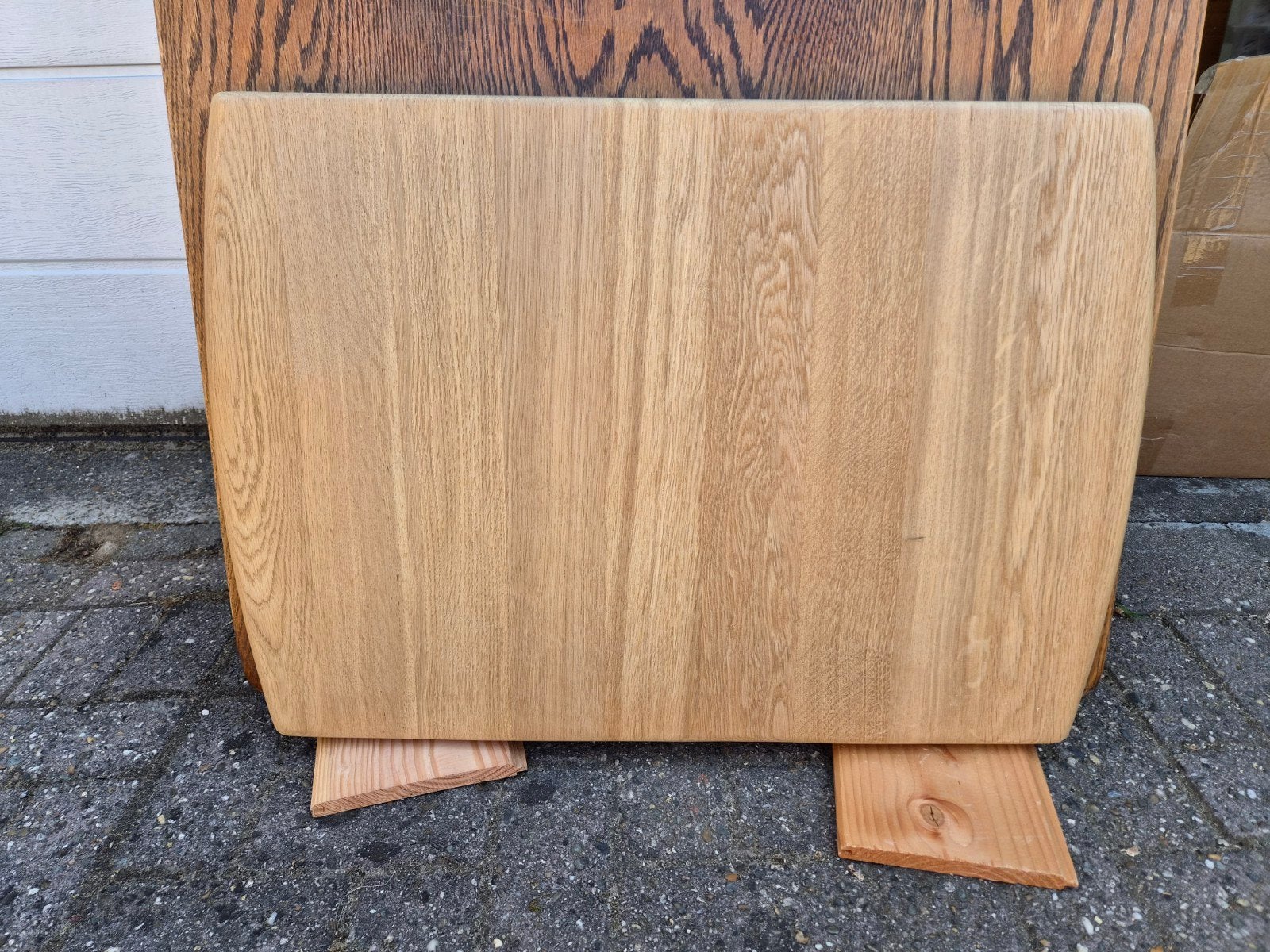 Massief eiken tafelblad, Ophalen, 50 tot 100 cm, Eikenhout, 50 tot 100 cm