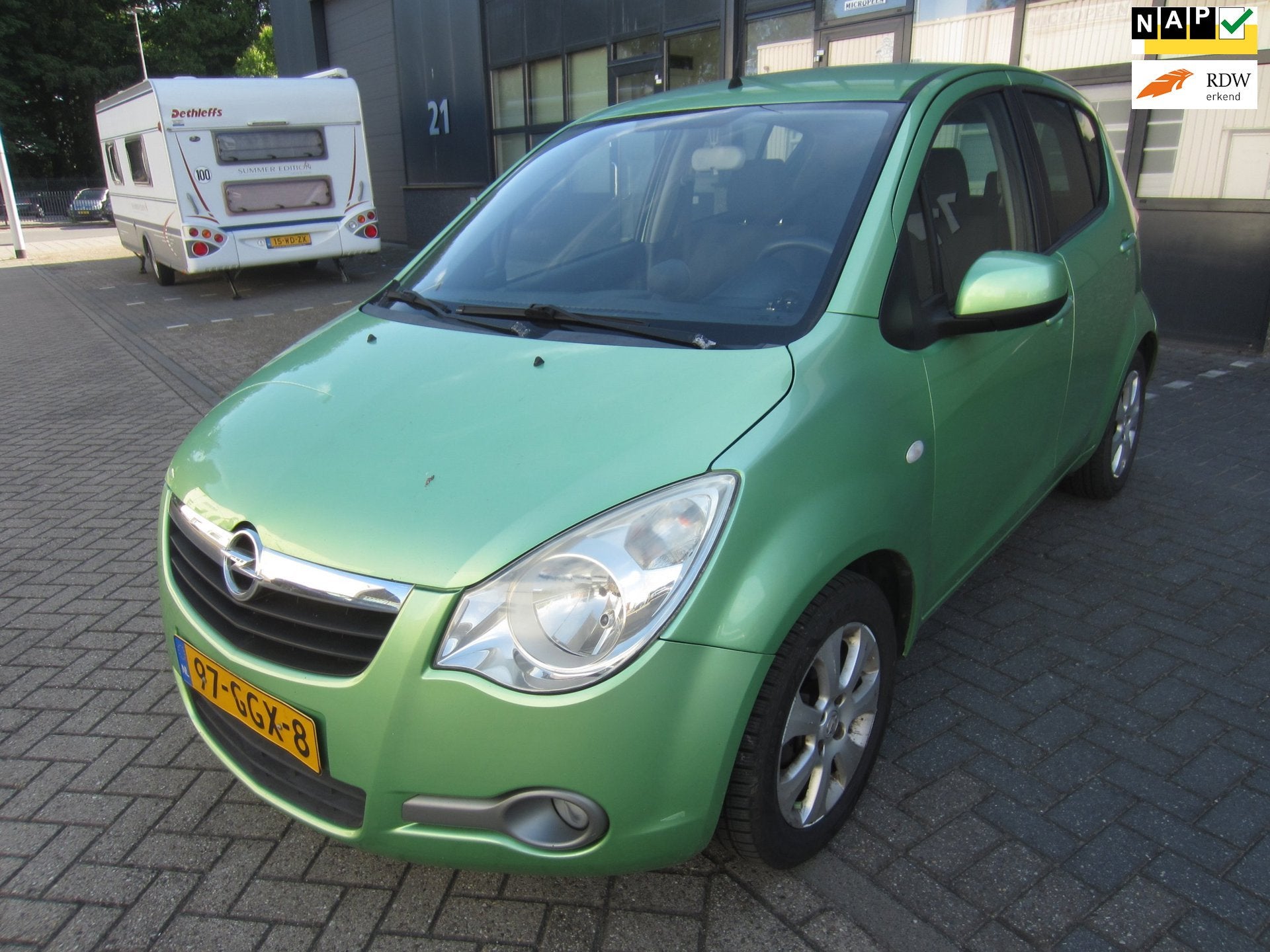 Opel Agila 1.0 Edition 2008 Airco 151.000KM NAP! APK!, Gebruikt, 31 €/maand, 996 cc, Origineel Nederlands