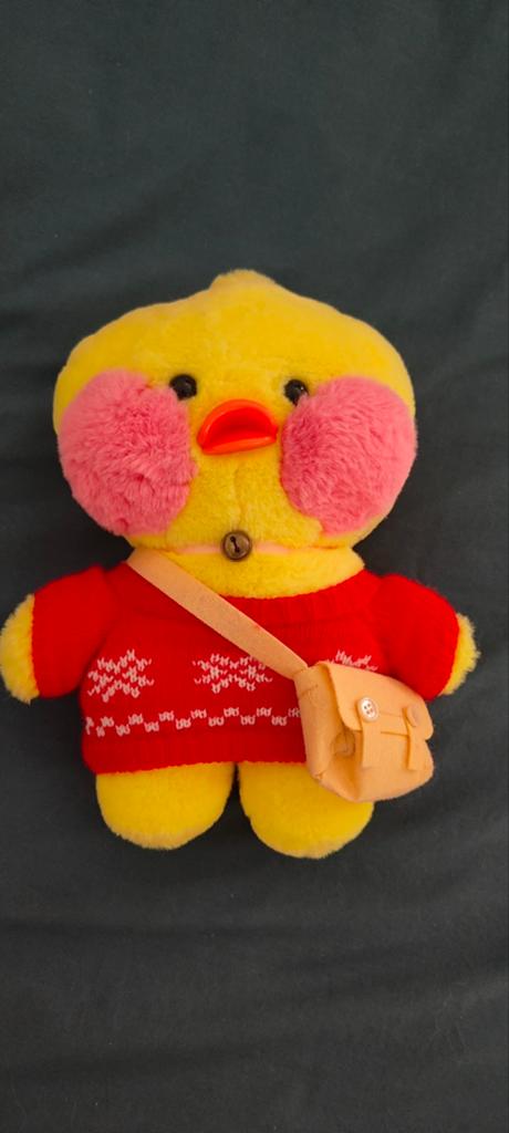 Paper Duck - Cute Eend - Lalafanfan Duck Knuffel - Schattig, Overige merken, Ophalen of Verzenden, Zo goed als nieuw, Met kleding of accessoire