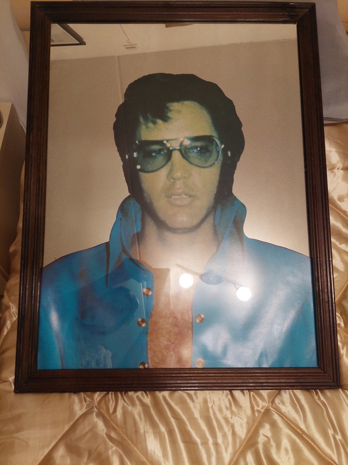 Elvis Presley.  grote spiegel. 50 bij 66 cm, Ophalen, Zo goed als nieuw